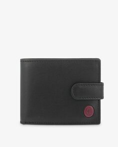 Мужской черный кожаный кошелек El Potro с застежкой и портмоне с защитой от кражи El Potro, черный