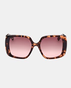 Квадратные женские солнцезащитные очки из ацетата гаваны MAX&amp;Co., коричневый