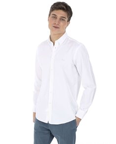 Однотонная мужская оксфордская рубашка стандартного кроя белого цвета Harmont&amp;Blaine, белый Harmont&Blaine