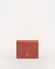 Маленький двухцветный кожаный кошелек светло-бежевого и бежевого цветов Furla, мультиколор