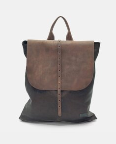 Темно-коричневый кожаный рюкзак с клапаном Cuirot´s, темно коричневый