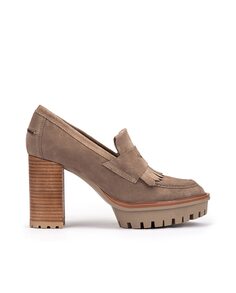 Женские замшевые туфли серо-коричневого цвета Pedro Miralles, серо-коричневый