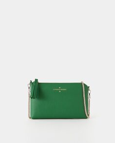 Трансформируемая кожаная сумка на молнии зеленого цвета Roberto Verino, зеленый