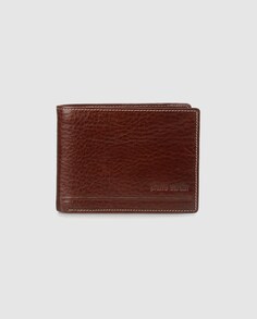 Коричневый кожаный кошелек в американском стиле Pierre Cardin, коричневый