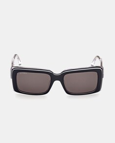 Прямоугольные солнцезащитные очки из ацетата черного цвета с контрастными дужками MAX&amp;Co., черный
