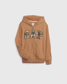 Толстовка с капюшоном для мальчика Gap, коричневый