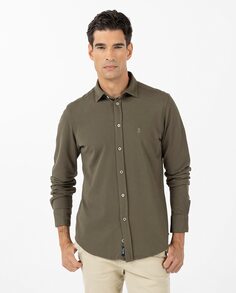 Мужская рубашка из пике стрейч elPulpo, зеленый