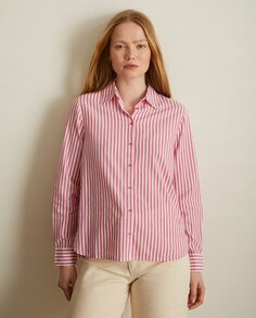 Женская рубашка из 100% хлопка с длинными рукавами Yerse, фуксия