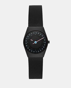 Grenen Lille Solar Halo SKW3088 Женские часы с черной стальной сеткой Skagen, черный