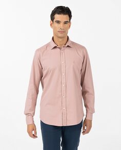 Мужская однотонная рубашка elPulpo, розовый
