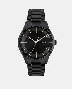 Черные мужские часы Iconic 25200040 из стали Calvin Klein, черный
