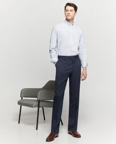 Классические мужские классические брюки бежевого цвета Emidio Tucci, синий