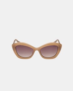 Женские солнцезащитные очки «кошачий глаз» бежевого цвета Guess, бежевый