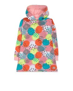 Плюшевое платье для девочки с принтом на капюшоне Tuc tuc, мультиколор
