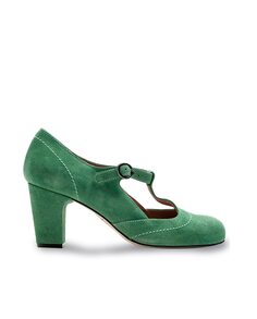 Женские зеленые замшевые туфли Mad Pumps, зеленый