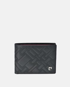 Мужской кожаный кошелек Pierre Cardin черного цвета с внутренним карманом для монет Pierre Cardin, черный