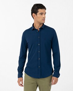 Мужская рубашка из пике стрейч elPulpo, темно-синий