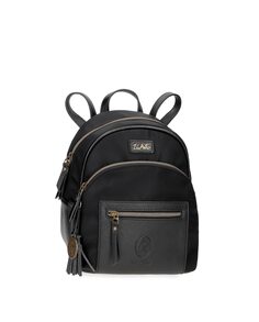 Женский рюкзак на молнии черного цвета El Potro, черный