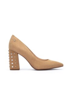Женские замшевые туфли на квадратном каблуке коричневого цвета Martinelli, коричневый