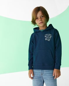 Закрытый свитшот для мальчика с карманом-кенгуру El Corte Inglés, синий
