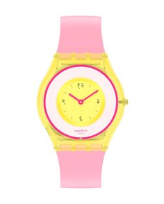 Часы India Rose 01 с розовым силиконовым ремешком Swatch, розовый