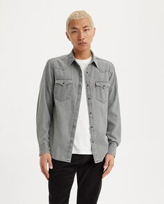 Мужская джинсовая рубашка с длинными рукавами Levi&apos;s, серый Levis