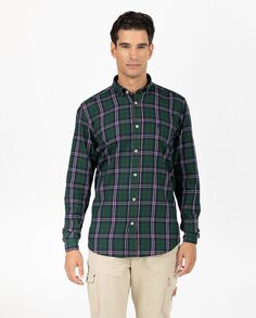 Мужская рубашка в клетку elPulpo, темно-зеленый