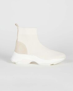 Женские кроссовки-носки белого цвета Mim, белый
