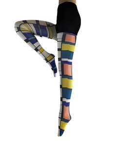Трусики Mondrian с геометрическим узором и фантазией, 20 ден Hyd, мультиколор