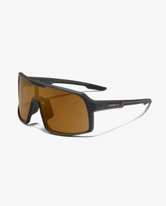 Спортивные солнцезащитные очки унисекс D.Franklin темно-серого цвета с бронзовыми линзами и силиконовыми подушечками D.Franklin, темно-серый