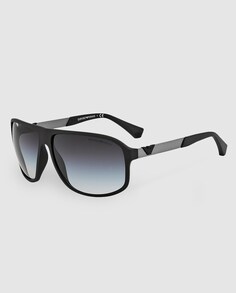 Черные прямоугольные солнцезащитные очки EA4029 Emporio Armani, черный