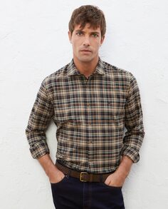Мужская рубашка в клетку с длинными рукавами Lloyd&apos;s, коричневый Lloyd's