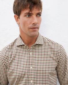 Мужская клетчатая рубашка с длинными рукавами Lloyd&apos;s, коричневый Lloyd's