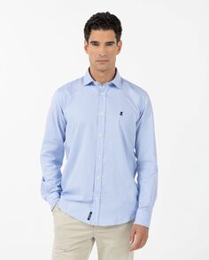 Мужская оксфордская рубашка в клетку elPulpo, светло-синий