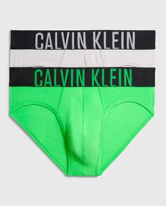 Комплект из 2 мужских однотонных черных трусов Calvin Klein, мультиколор