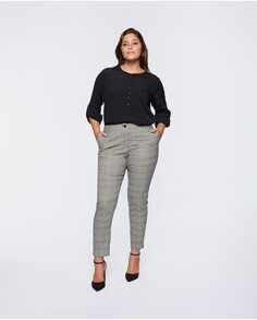 Женские узкие брюки с карманами &quot;Принц Уэльский&quot; Fiorella Rubino, серый