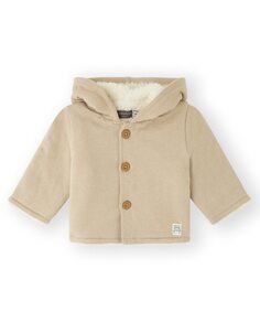 Куртка для мальчика с капюшоном и подкладкой из овчины Canada House, коричневый