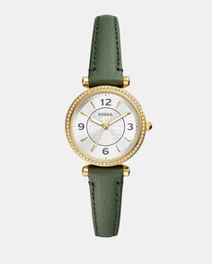 ES5298 зеленые кожаные женские часы Fossil, зеленый
