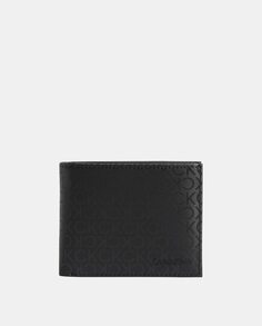 Черный кошелек из переработанного материала с принтом и портмоне для монет Calvin Klein, черный