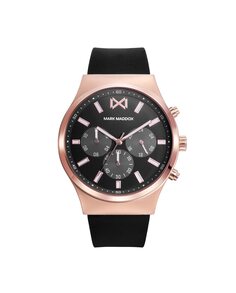 Многофункциональные мужские часы Marais с черным силиконовым ремешком Mark Maddox, черный