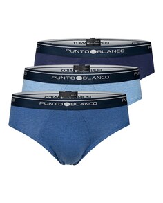 В наборе три мужских труса разных цветов Punto Blanco, синий