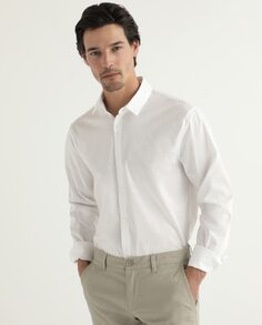 Мужская узкая рубашка из поплина Armani Exchange, белый