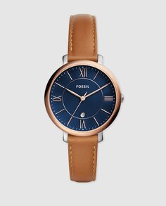 Fossil Jacqueline ES4274 Коричневые женские кожаные часы Fossil, коричневый