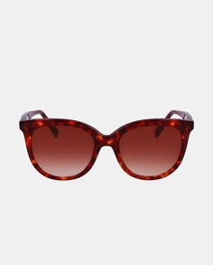 Женские солнцезащитные очки в оправе «кошачий глаз» гаванского красного цвета Longchamp, красный