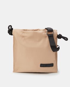 Средняя светло-коричневая нейлоновая сумка-мешок на молнии Pepe Moll, светло-коричневый