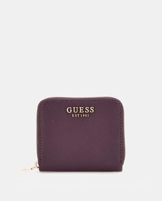 Маленький кошелек фиолетового цвета на молнии Guess, фиолетовый