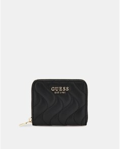 Маленький черный кошелек с двумя отделениями Guess, черный