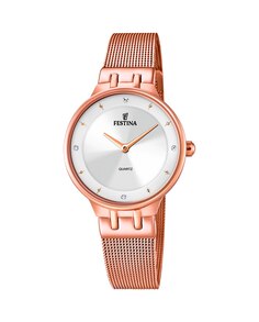 Женские часы F20599/1 Mademoiselle из розовой стали Festina, розовый