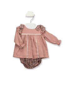 Платье для девочки в стиле Хесусито розового цвета из 100% хлопка BABIDÚ, розовый