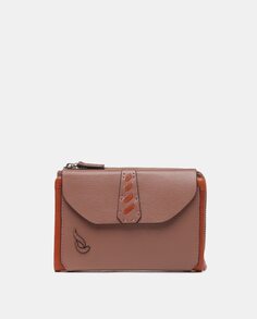 Кожаный кошелек с клапаном среднего оранжевого цвета Abbacino, оранжевый